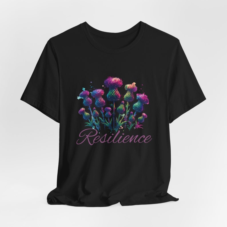 Schottische Distel, Widerstandsfähigkeit, Jersey Kurzarm-T-Shirt Bild 3