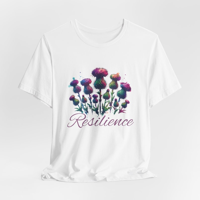 Schottische Distel, Widerstandsfähigkeit, Jersey Kurzarm-T-Shirt Bild 1