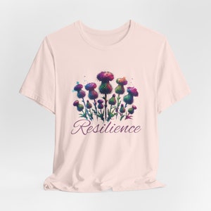 Schottische Distel, Widerstandsfähigkeit, Jersey Kurzarm-T-Shirt Bild 2