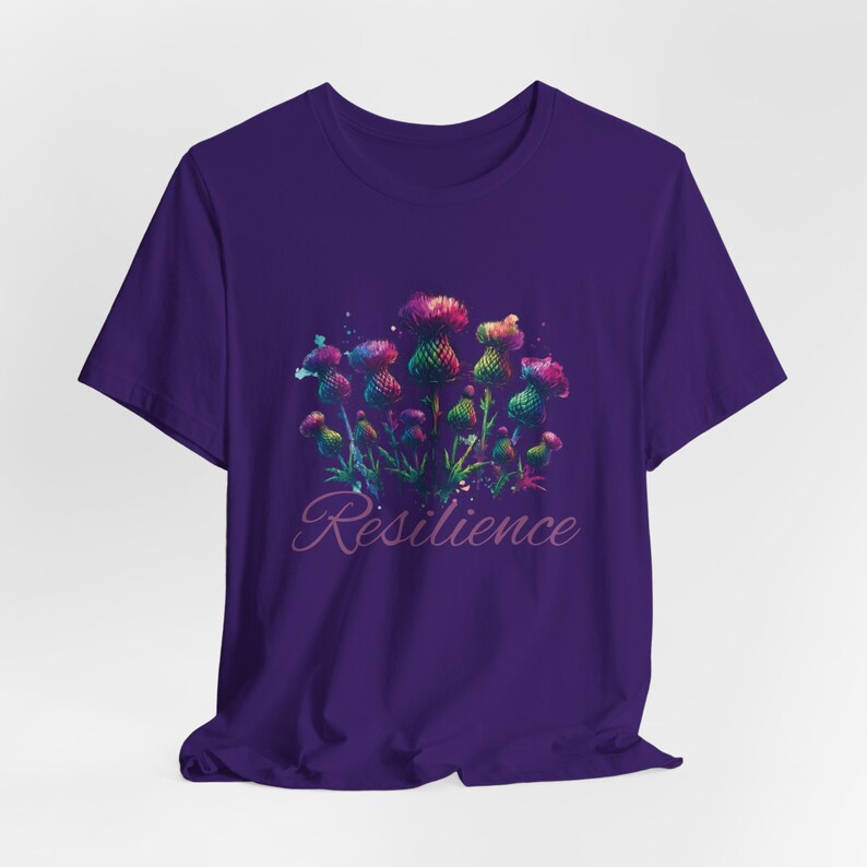 Schottische Distel, Widerstandsfähigkeit, Jersey Kurzarm-T-Shirt Bild 7