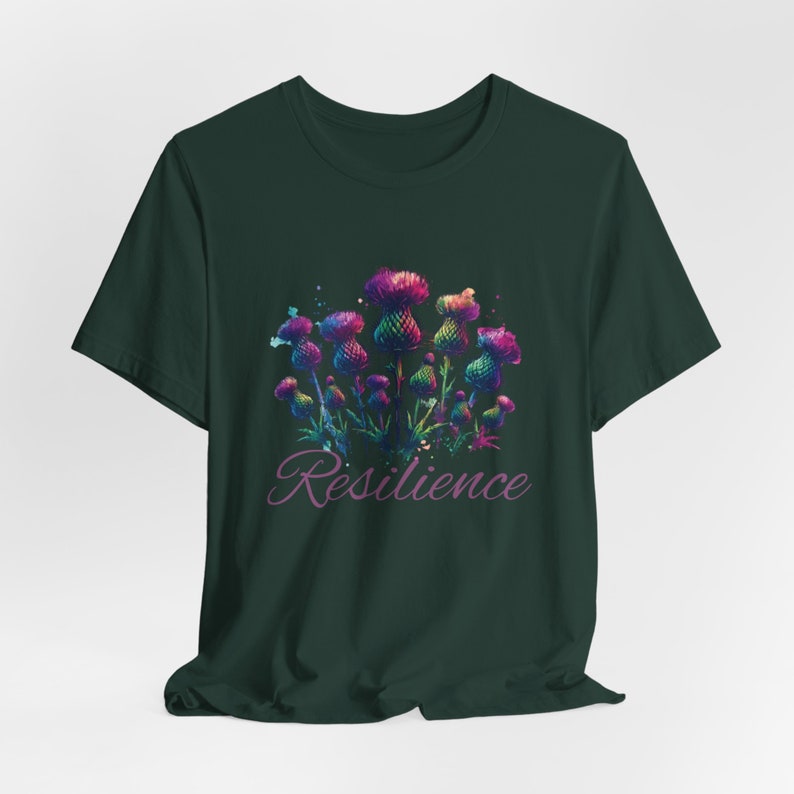Schottische Distel, Widerstandsfähigkeit, Jersey Kurzarm-T-Shirt Bild 5