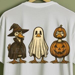 Halloween Duck  PNG SVG, Pumpkin Goose Shirt Png, Duc Png,  Gothic Png, Skeleton Goose, Halloween Sublimation Design