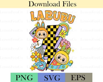 Coquette Bow Doll PNG: Cartoon Character Design (Digital Download, 4000x4000 px)