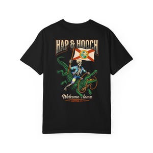 Hap & Hooch Skeleton with Florida Flag T-Shirt | Welcome Home Jupiter, FL