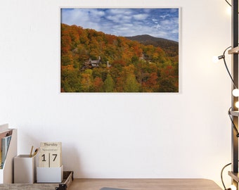 Stowe, Vermont Natur Poster mit Holzrahmen