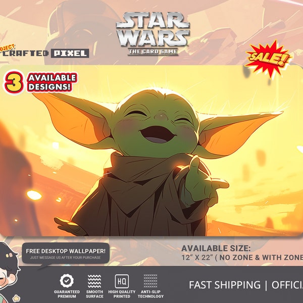 Unofficial Star Wars Unlimited Playmat Grogu Baby Yoda TCG SWU