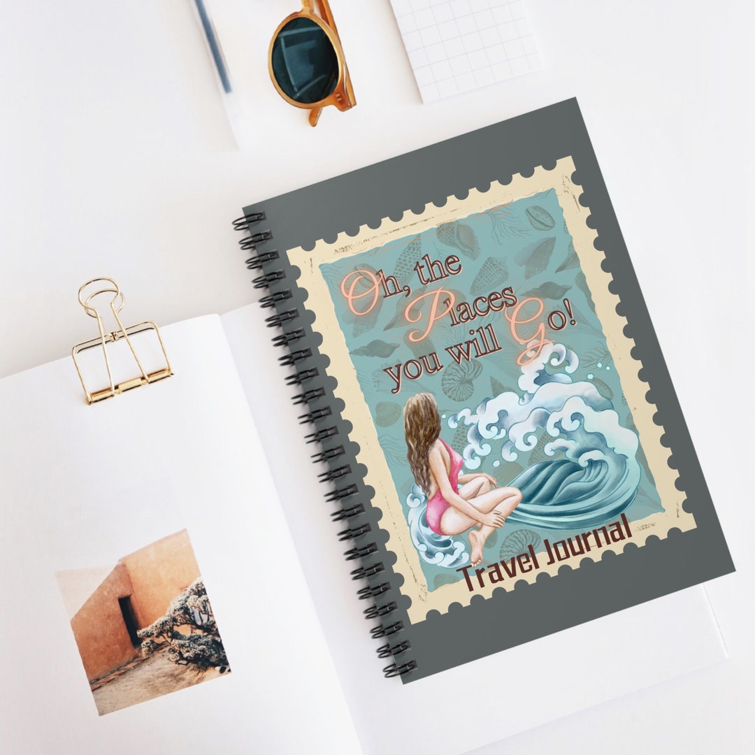 Travel Diary | Travel Journal | Spiral Notebook W/ Ruled Line Paper ...