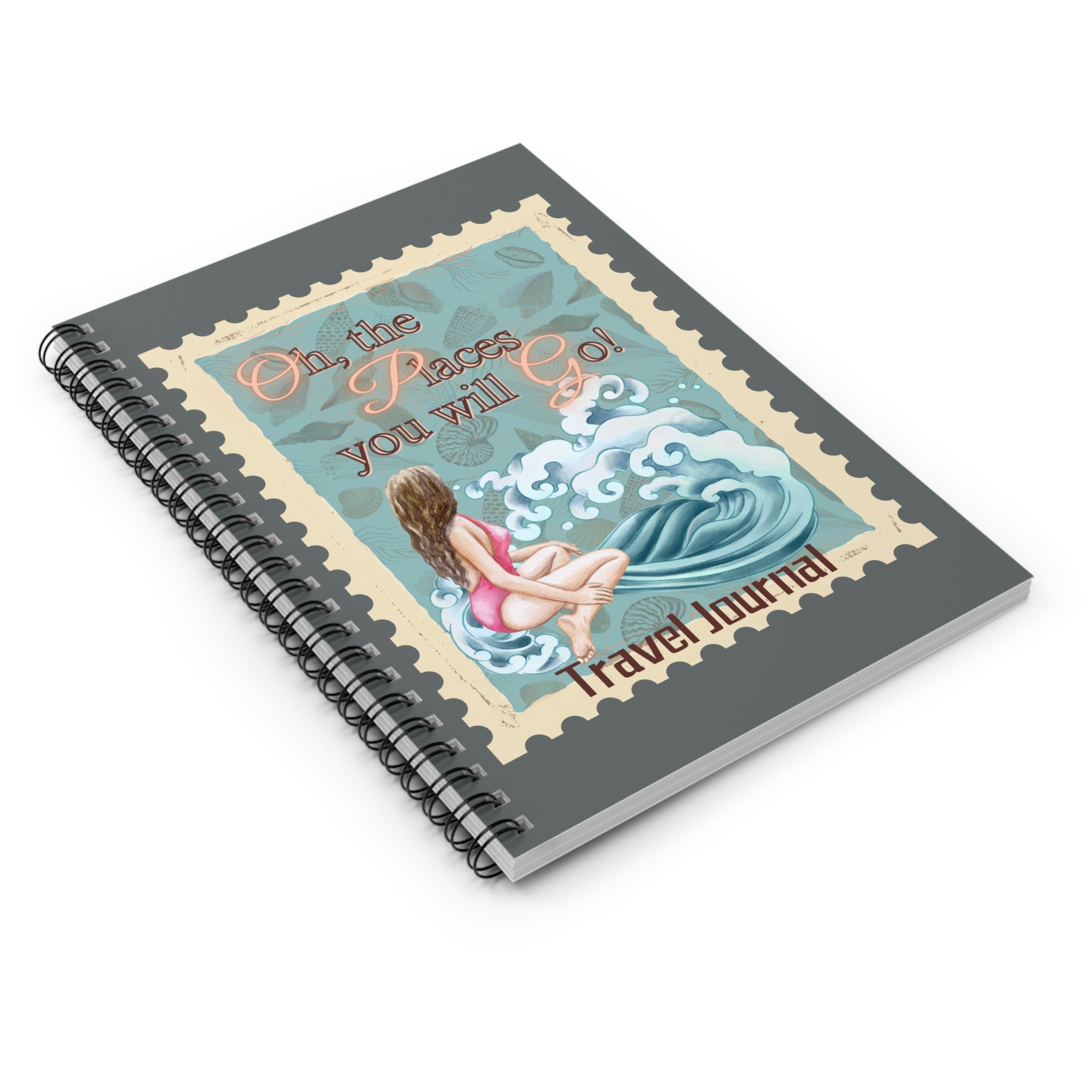 Travel Diary | Travel Journal | Spiral Notebook W/ Ruled Line Paper ...