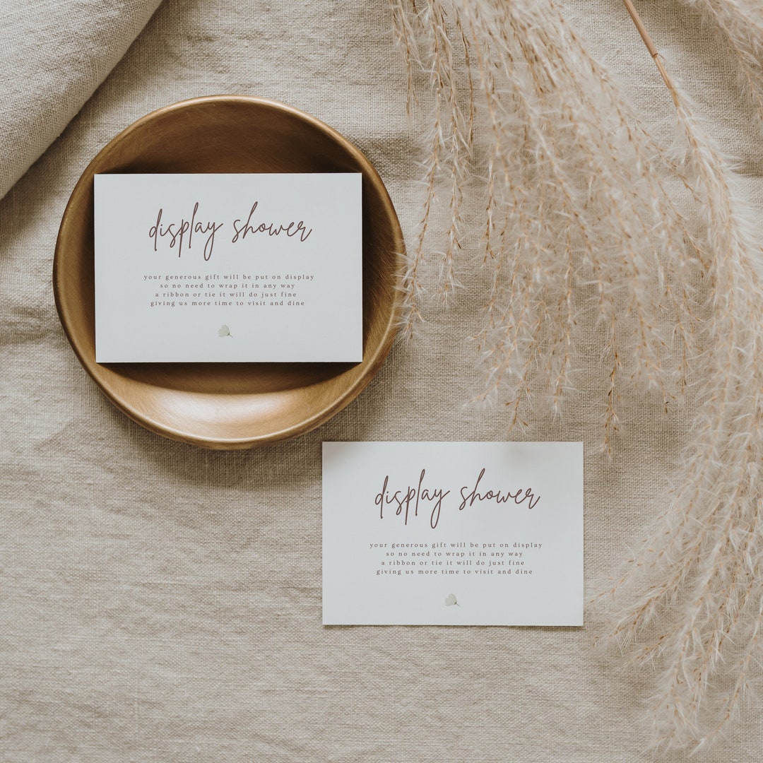 Display Shower Card Template Display Shower Card for Bride - Etsy