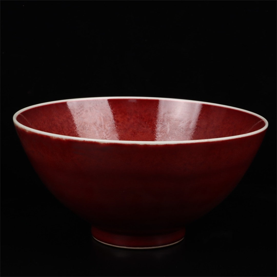 Chinese ceramic art ancient red glazed bamboo hat bowl etsy
