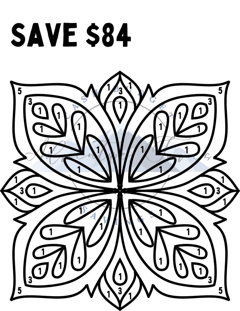 Mandala Savings Challenge | Coloring Page - Etsy