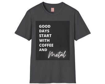 Camiseta de café y metal / Camiseta gráfica "Buenos días"