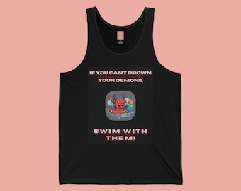 Camiseta sin mangas con dibujos de demonios / Traje de baño gótico caprichoso