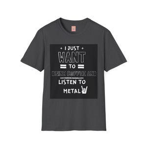 Unisex Softstyle T-Shirt - Coffee and Metal
