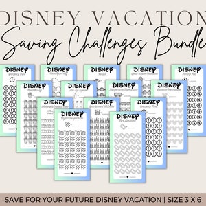 Vacation Saving Challenges Bundle | Size 3 x 6 | DIGITAL PRODUCT