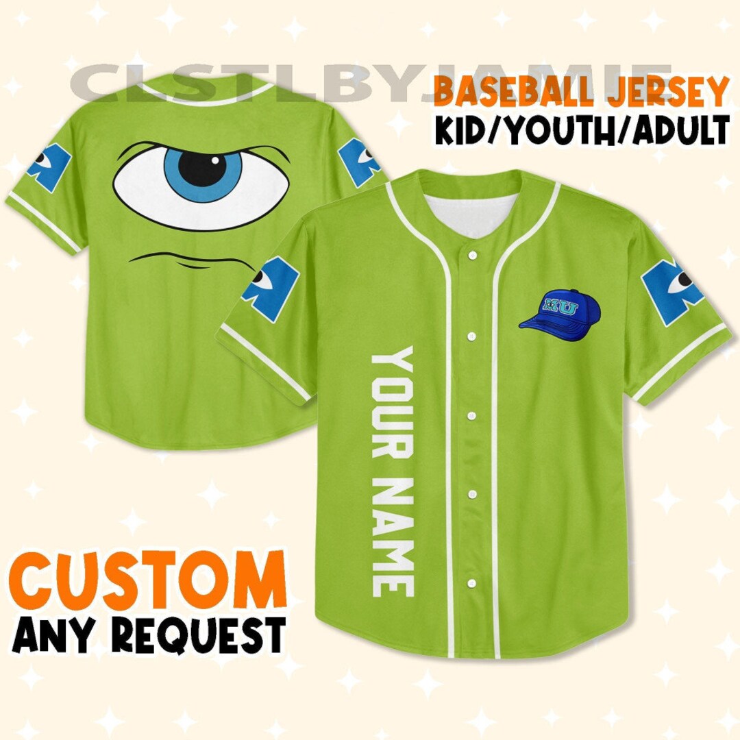Personalized Disney Monsters Inc Grumpy Mike Jersey Custom Etsy