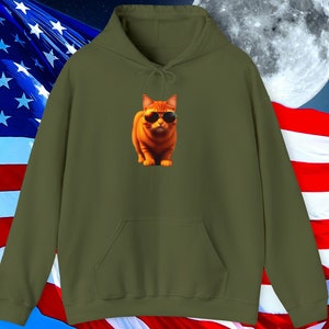Cool Orange Cat Hoodi, Orange Cat Shirt, Orange Cat Mom Sweatshirt, Orange Cat Owner Gift, Orange Tabbycat, Ginger Cat, Crazy Cat Lady Hoodi