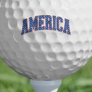 America Golf Balls - 6 Golfballs - Gift Golf Men - USA Patriotic Stars Golf Balls - Guy Gift - Wife Golf Gift - Red White & Blue Golf Balls