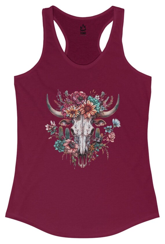 bull skull tank top
