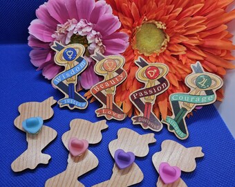 Magic Wand Wooden Pins