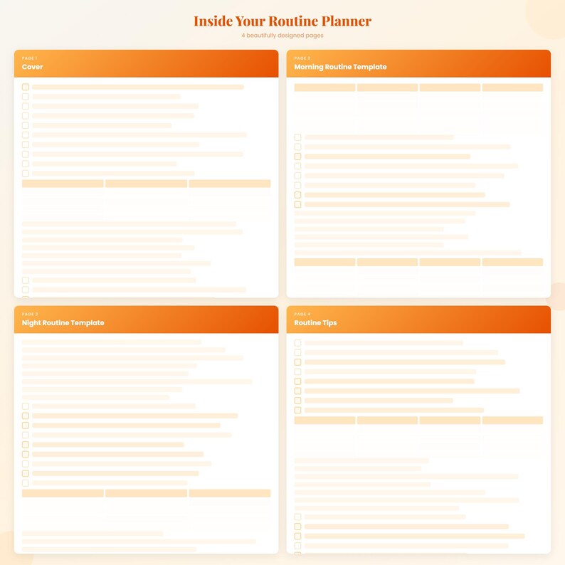 Daily Routine Planner, Morning Evening Checklist, Habit Tracker ...