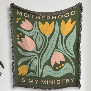 Consider How The Wildflowers Grow Woven Blanket, Christian Tapestry, Scripture Blanket, Godly Gift For Her, Religious Throw, Floral Throws
