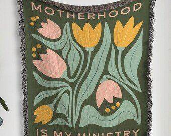Consider How The Wildflowers Grow Woven Blanket, Christian Tapestry, Scripture Blanket, Godly Gift For Her, Religious Throw, Floral Throws