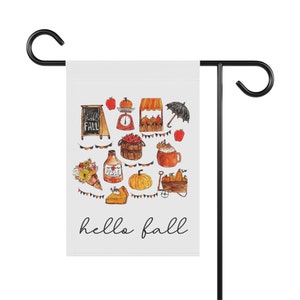 Hello Fall Garden Flag, Autumn Garden Flag, Fall Garden Flag, Pumpkin Season Yard Flag, Thanksgiving Flags, Harvest Porch Decor, Welcome image 5