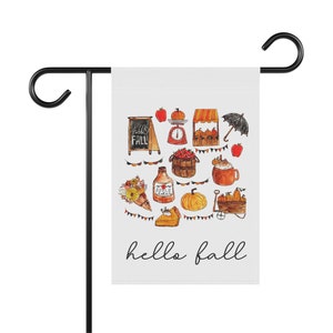 Hello Fall Garden Flag, Autumn Garden Flag, Fall Garden Flag, Pumpkin Season Yard Flag, Thanksgiving Flags, Harvest Porch Decor, Welcome image 4