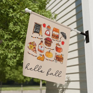 Hello Fall Garden Flag, Autumn Garden Flag, Fall Garden Flag, Pumpkin Season Yard Flag, Thanksgiving Flags, Harvest Porch Decor, Welcome image 8