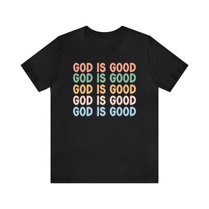 God Is Good Shirt, Faith Based Clothing, Boho Christian Shirts, Worship Shirt, Bible Study Gift, Chosen Shirt, Pray Shirt, Christian Merch Black