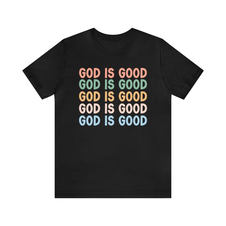 God Is Good Shirt, Faith Based Clothing, Boho Christian Shirts, Worship Shirt, Bible Study Gift, Chosen Shirt, Pray Shirt, Christian Merch Black