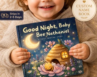 Livre bébé personnalisé avec nom 1er premier anniversaire cadeau enfants fille petit-enfant baby shower heure du coucher personnalisée livre de contes pour enfants nouveau-né