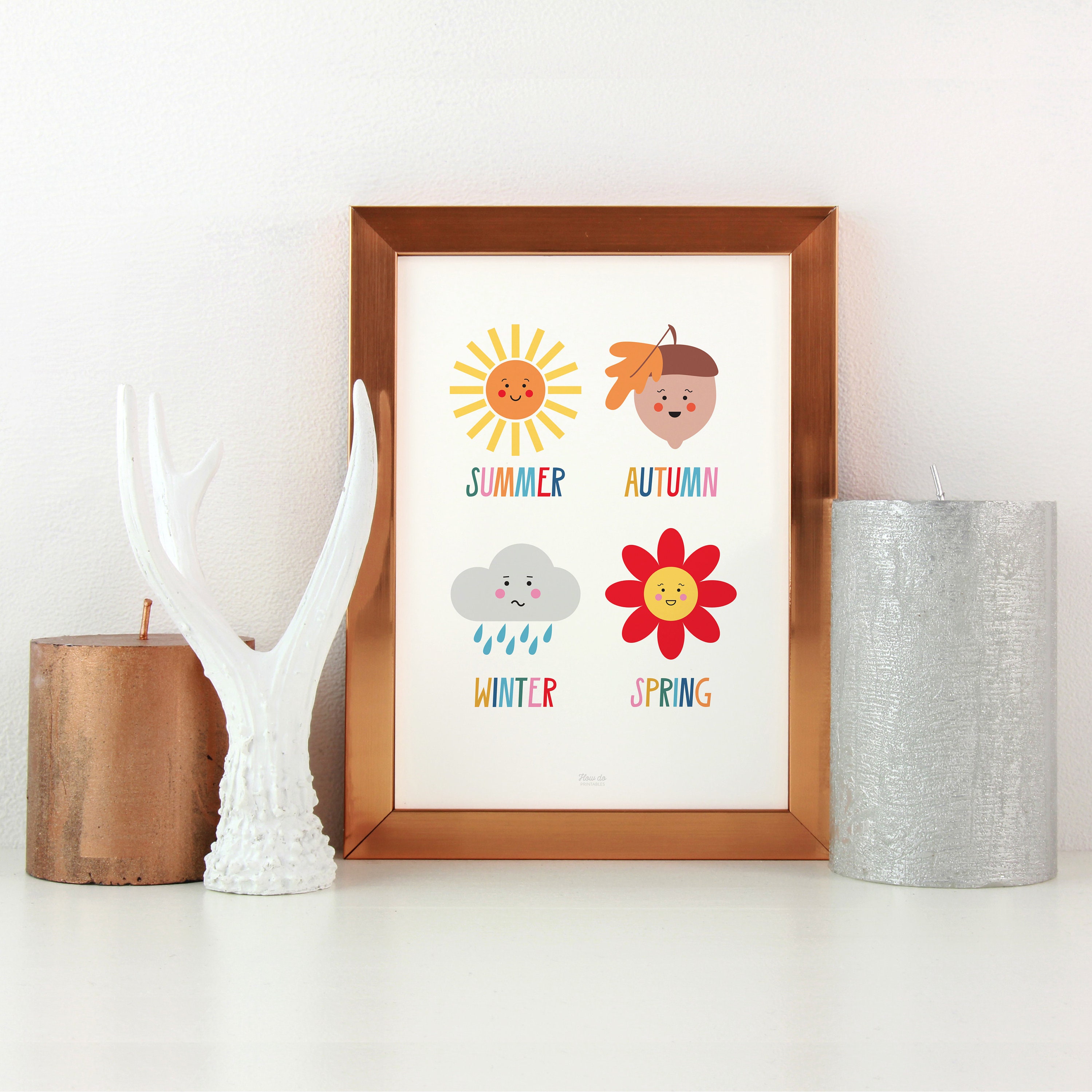 Four Seasons Printable Wall Art / Digital Print - Etsy