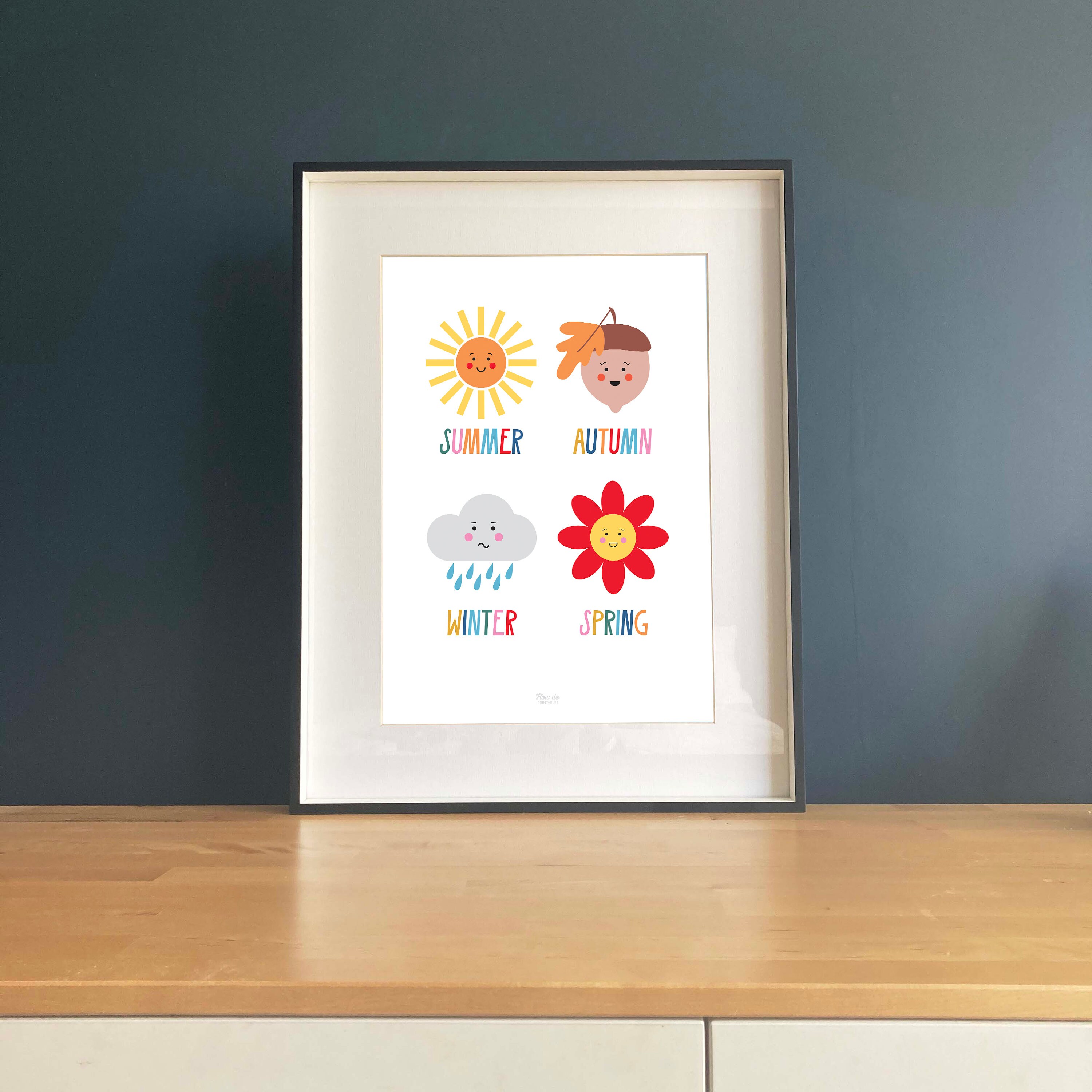 Four Seasons Printable Wall Art / Digital Print - Etsy