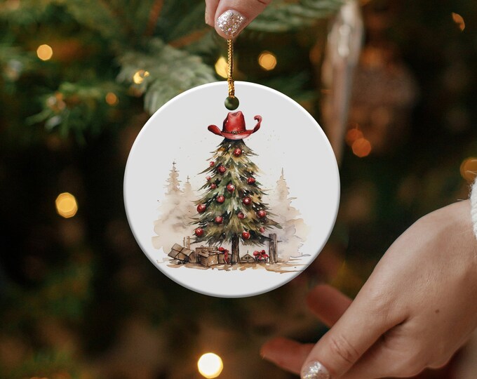Christmas 2024 Ornament, Christmas Decoration, Holiday Gift Idea, Heirloom Keepsake, Round Ceramic, Gift Exchange, Gift Idea, Xmas Tree