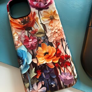 Trendy iPhone Case featuring Floral Design for iPhone 15, 14, 13, Mini, Pro, Pro Max, Plus, Floral Phone For Mom, Floral Pattern iphone Case