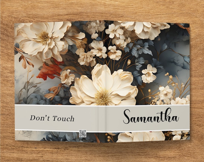 Hardcover Personalized Journal, Wildflower Customized Notebook for Women, Custom Notebook For Mom, Mother, Gigi, Aunt, Sister