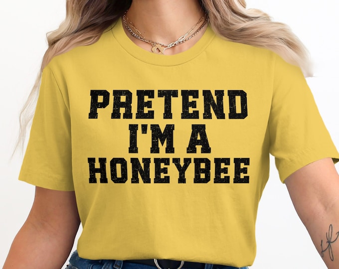 Family Matching Halloween T-Shirts & Bodysuit, Pretend I'm a Custom Text Lazy Halloween Shirt, Funny Graphic Tee in Yellow, Spooky Season