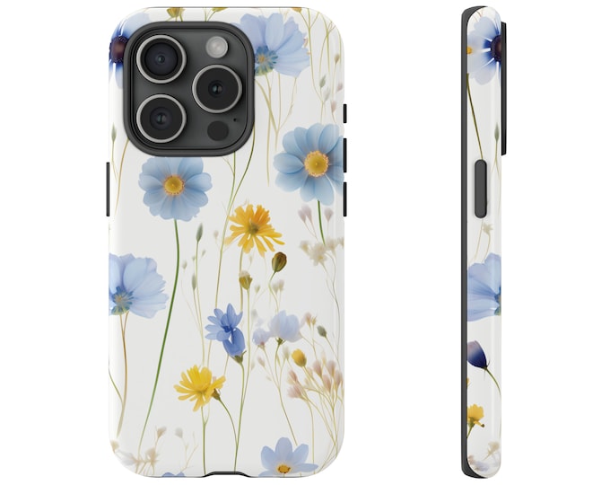 Trendy Real Pressed Flower Phone Case for iPhone 15 14 13 Pro Max Plus Case, Samsung Galaxy S23 S24 Ultra case, Google Pixel 8 7 Pro case