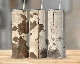 Rustic Wood and Paint Textured Tumbler Wrap, Vintage Wooden Tumbler Design, 20oz Skinny Tumbler Wrap Digital Download