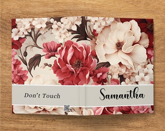 Hardcover Personalized Journal, Wildflower Customized Notebook for Women, Custom Notebook For Mom, Mother, Gigi, Aunt, Sister