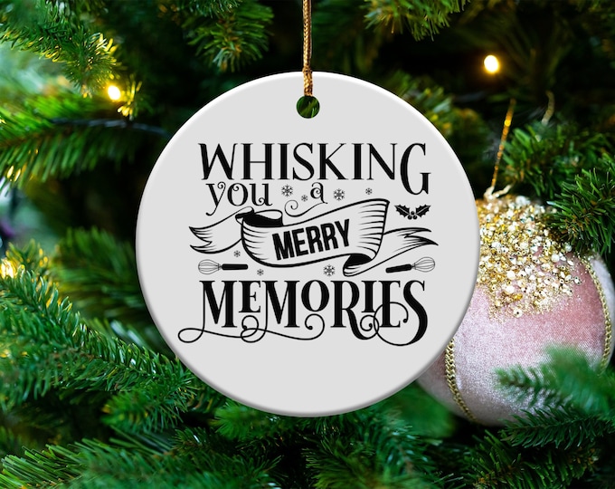 Whisking You a Merry Memories Ornament Christmas Decoration Holiday Gift Fun Kitchen Ornaments Xmas Tree Decor Unique Gift