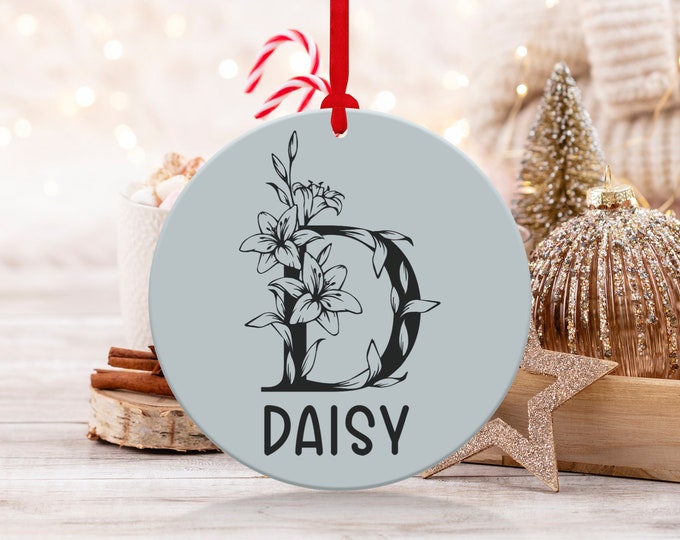 Letter Name Ornament,2024 Christmas Ornament, Custom Name Ornament, Initials ornament, Family ornament, Christmas Gift for Home Tree