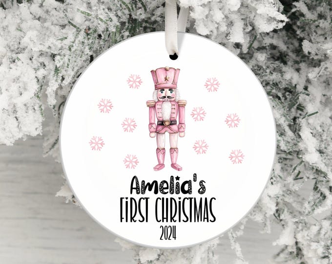 baby first christmas ornament Nutcracker themed baby first christmas ornament 2024 baby first holiday tree ornament baby keepsake