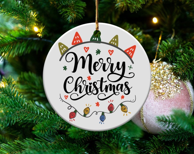 Handmade Christmas Ornament Merry Christmas Decoration Holiday Decor Festive Tree Ornament Gift Idea Seasonal Home Decor