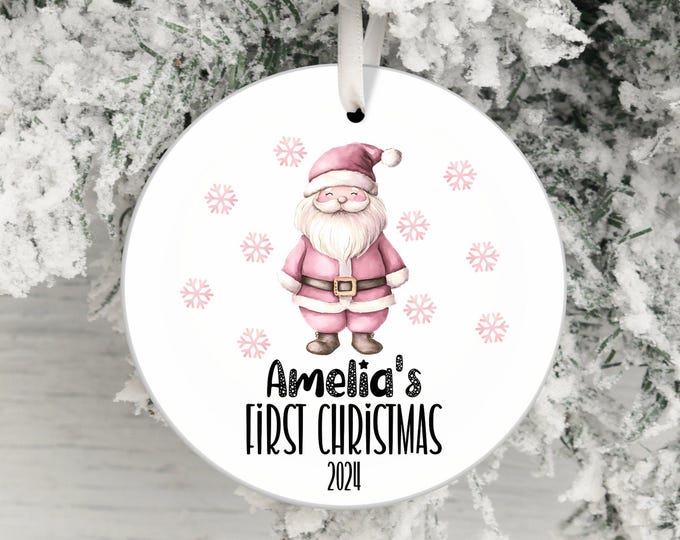 baby first christmas ornament santa claus personalized christmas gift for baby first holiday cute baby christmas tree decor unique