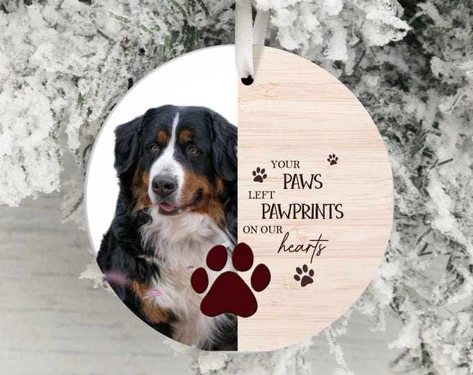 Memorial Dog Ornament, Custom Keepsake, Personalized Pet Tribute, Memorial Keepsake, Dog Memorial Gift, Pet Loss Ornament, Unique