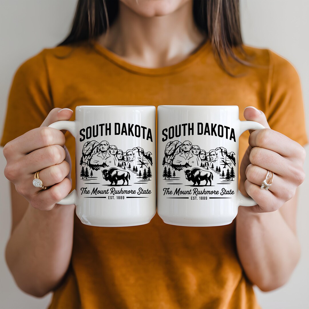 State Mugs South Dakota Mugs and Glassware, Mount Rushmore State Souvenir, US ...