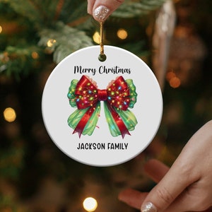 Custom Family Christmas Ornament, Personalized Christmas Keepsake, Holiday Tree Decoration, Family Christmas Gift, Customizable Ornament